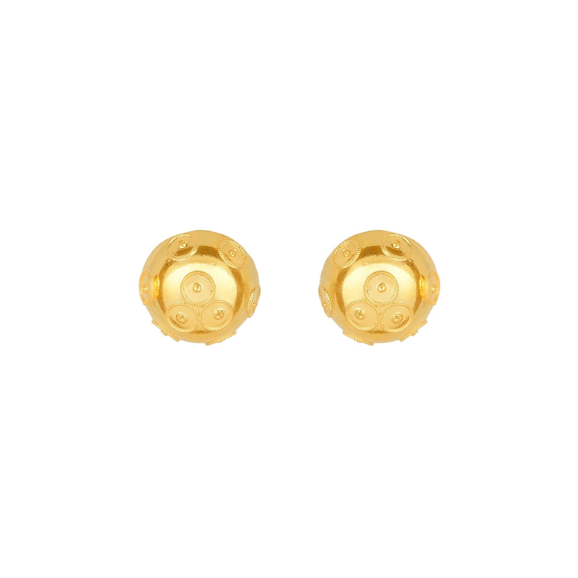 Earrings Half Viana’s Conta in Gold Plated Silver