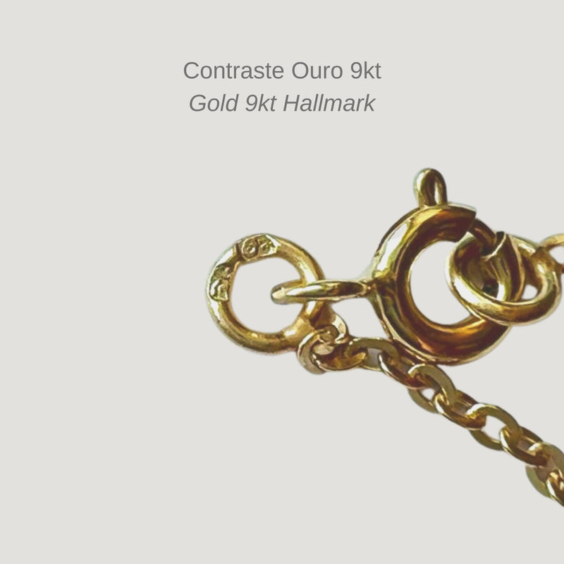 Necklace Our Lady of Fátima in 9Kt Gold