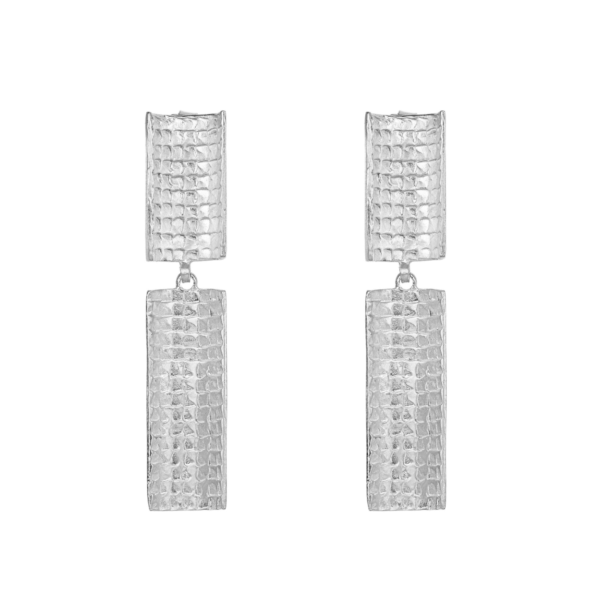 Earrings Engawa in Silver