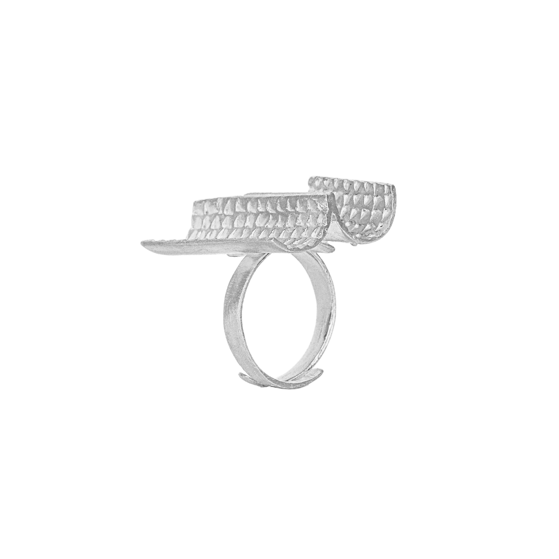 Ring Engawa in Silver