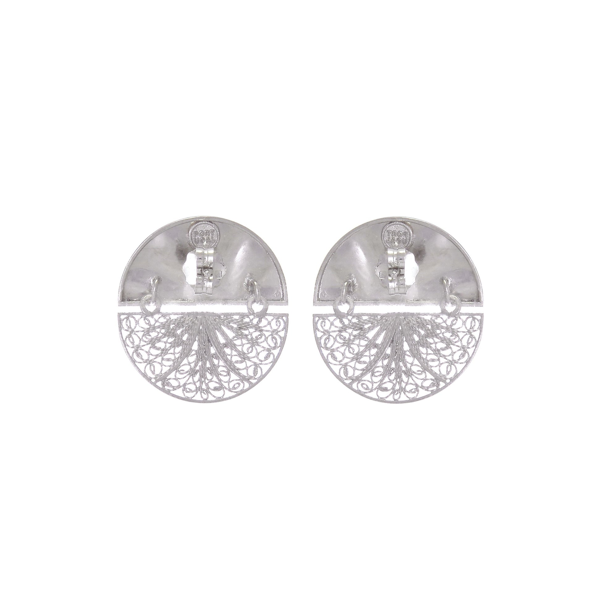 Earrings Circles Articulated in Silver