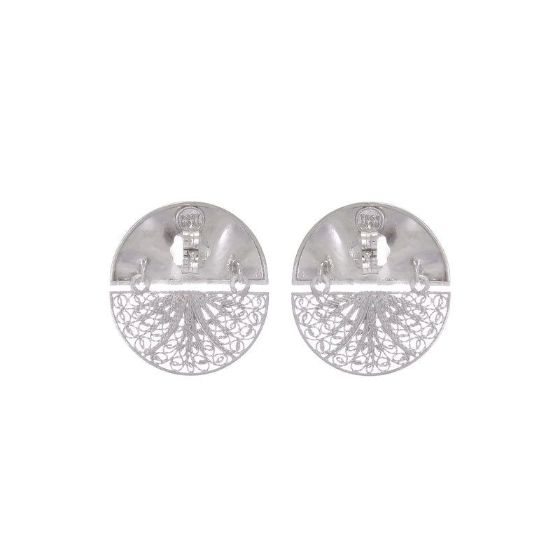 Earrings Circles Articulated in Silver