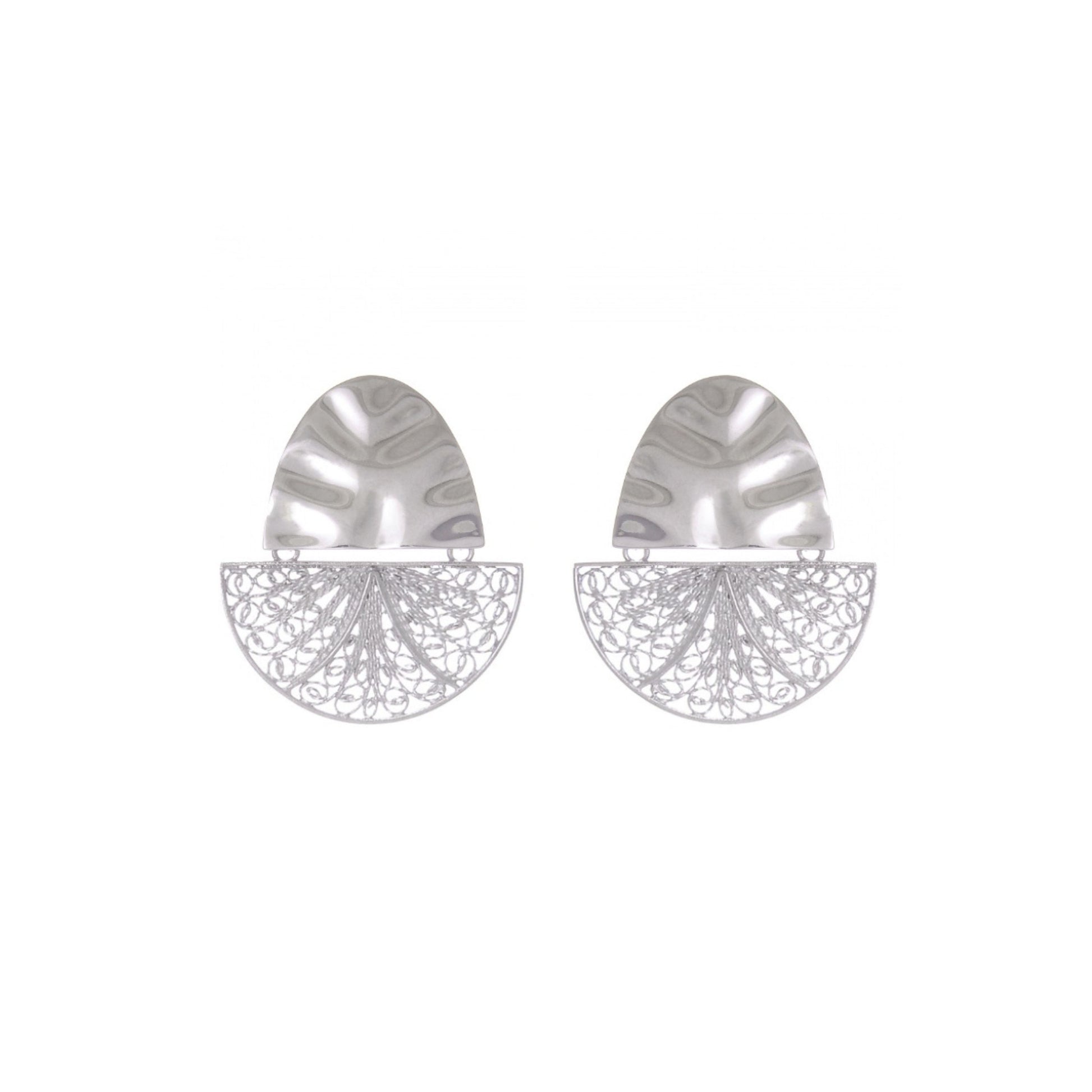 Earrings Boat Articulated in Silver