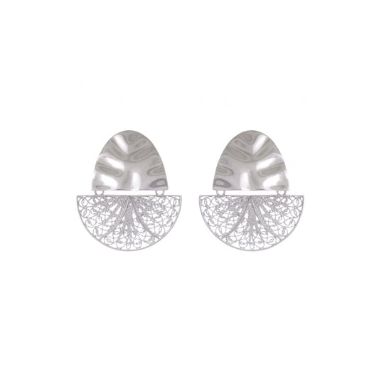 Earrings Boat Articulated in Silver