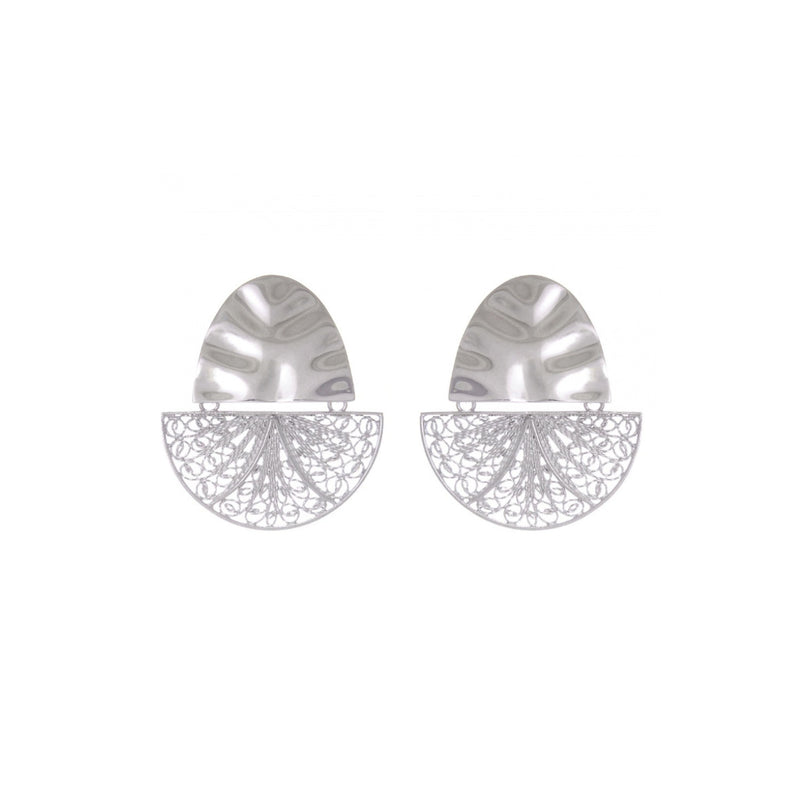Earrings Boat Articulated in Silver
