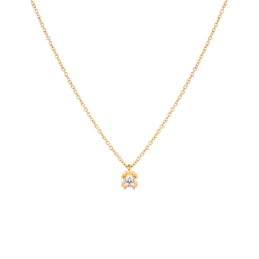 Necklace with Diamond Solitaire in 19,2Kt Gold