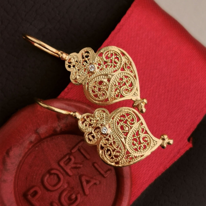 Set Heart Full in 19,2Kt Gold and Diamond