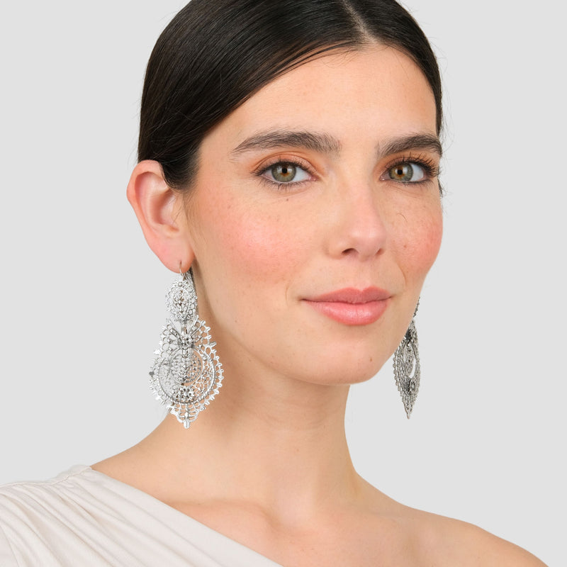 Queen Earrings XL in Silver
