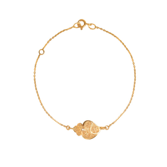 Bracelet Heart of Viana with Diamond in 19,2Kt Gold