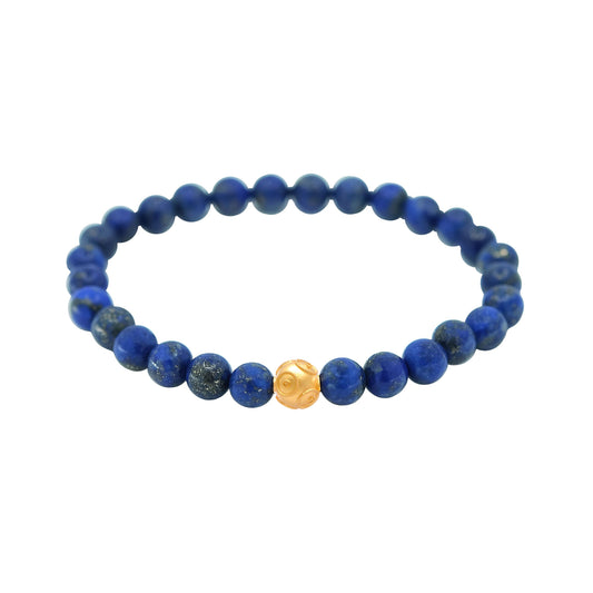 Bracelet Viana's Conta in 19,2Kt Gold with Lapis Lazuli