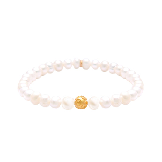 Bracelet Viana's Conta in 19,2Kt Gold with Pearls