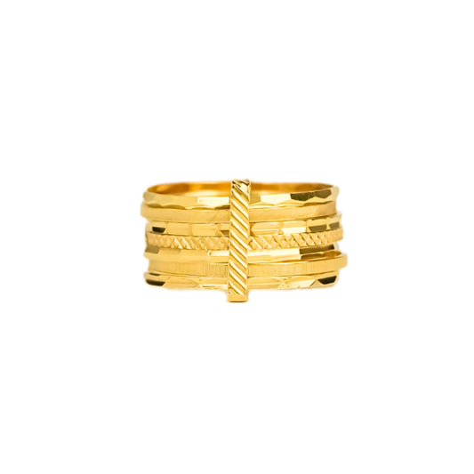 Ring Seven Bangles in Gold Plated Silver