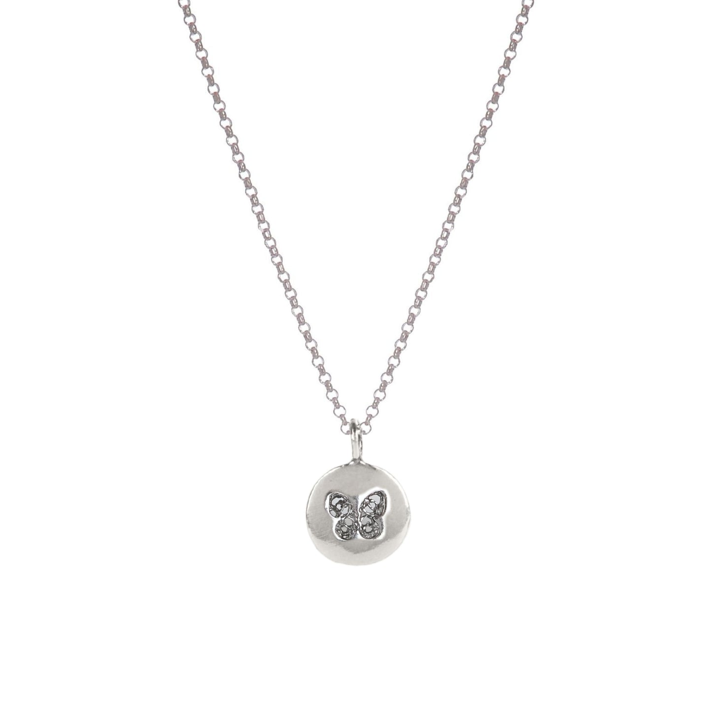 Necklace Charm Butterfly in Silver