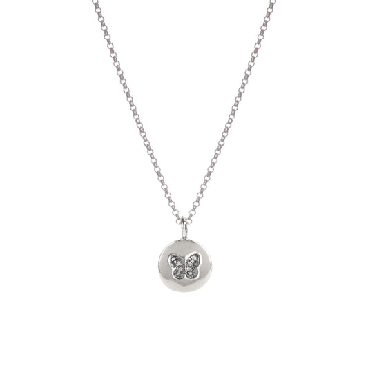 Necklace Charm Butterfly in Silver