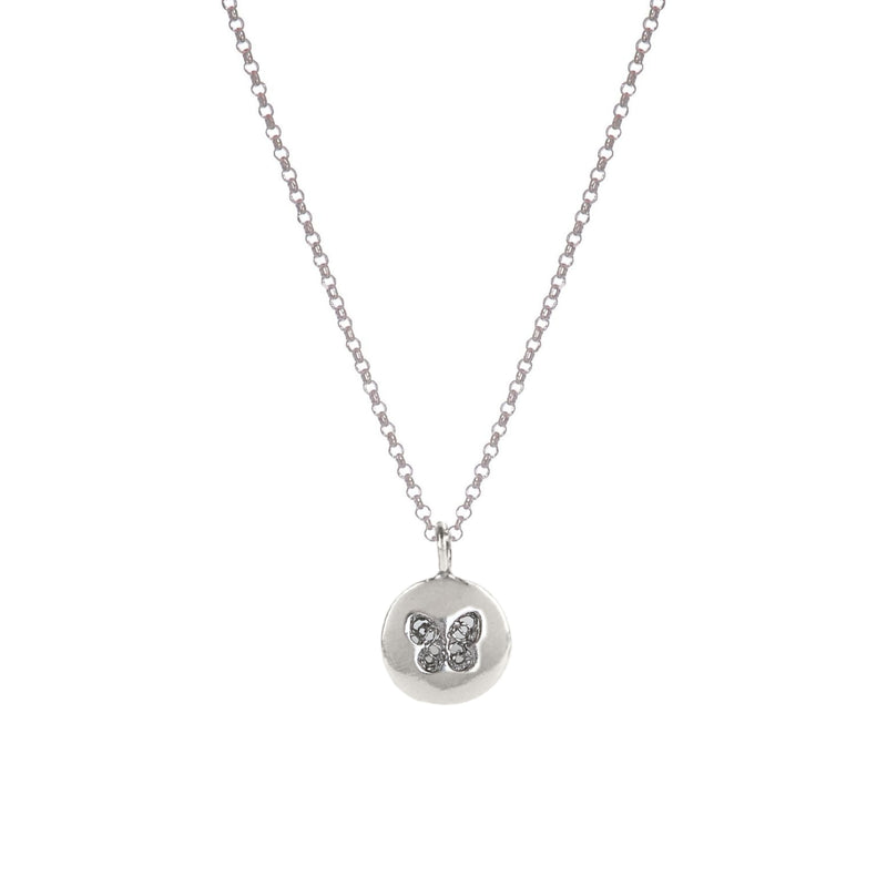 Necklace Charm Butterfly in Silver