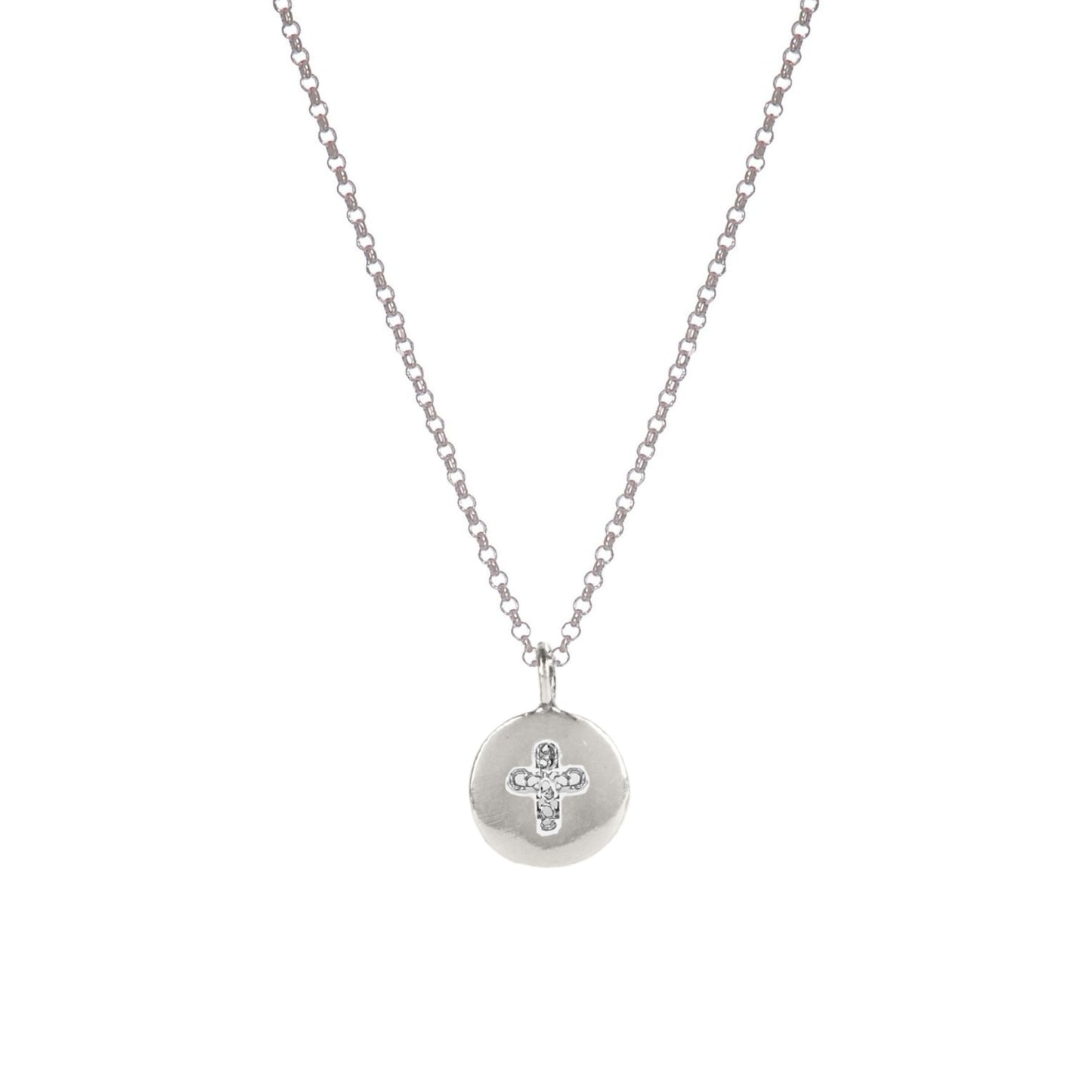 Necklace Charm Cross in Silver