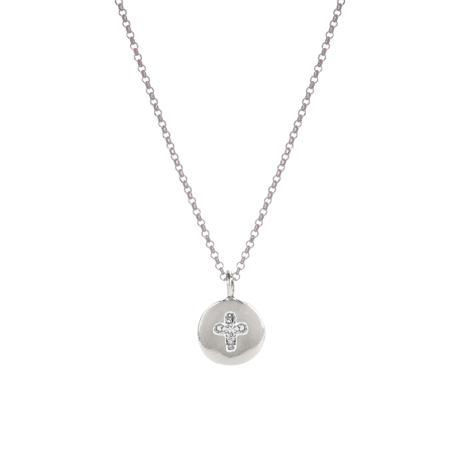 Necklace Charm Cross in Silver