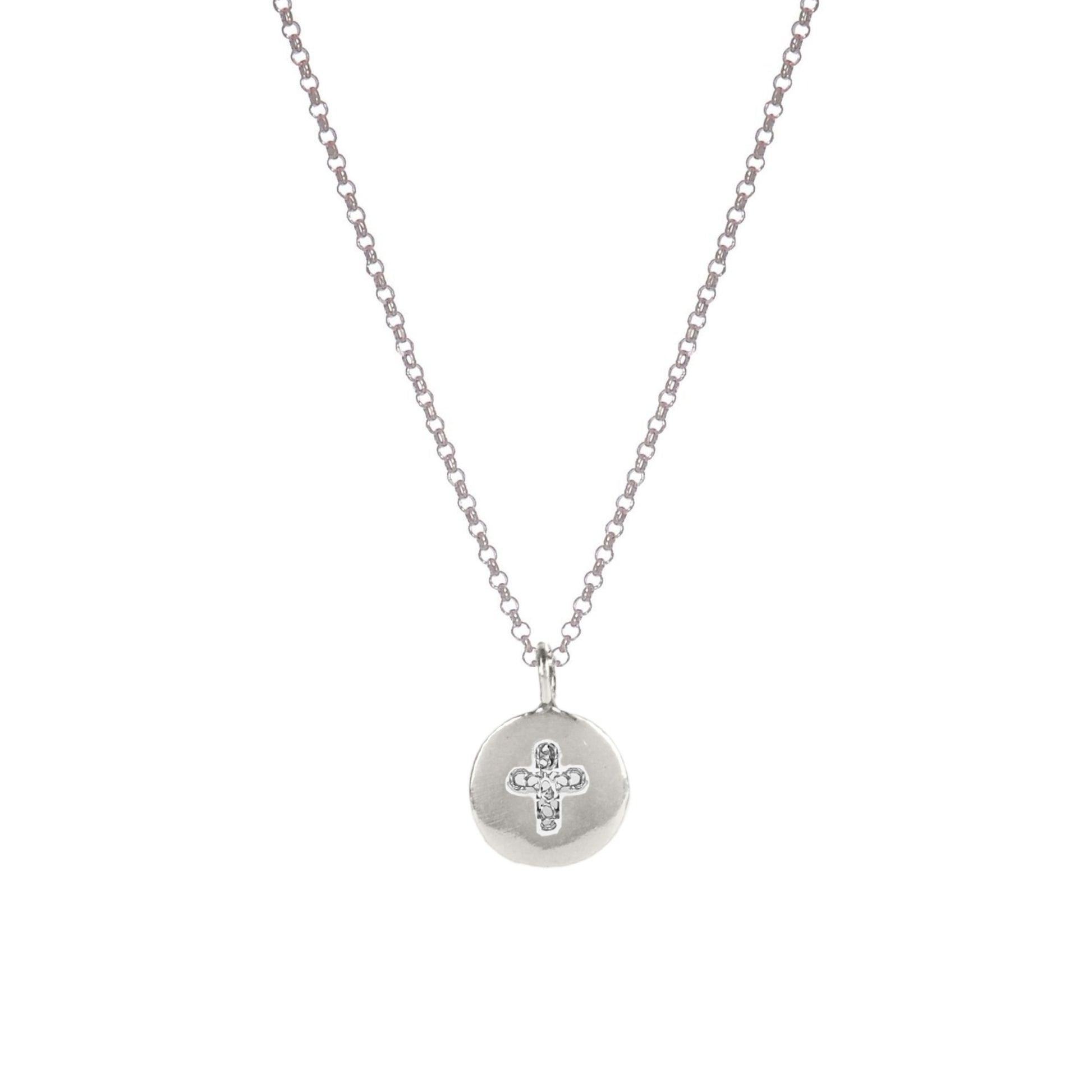 Necklace Charm Cross in Silver