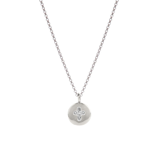 Necklace Charm Cross in Silver