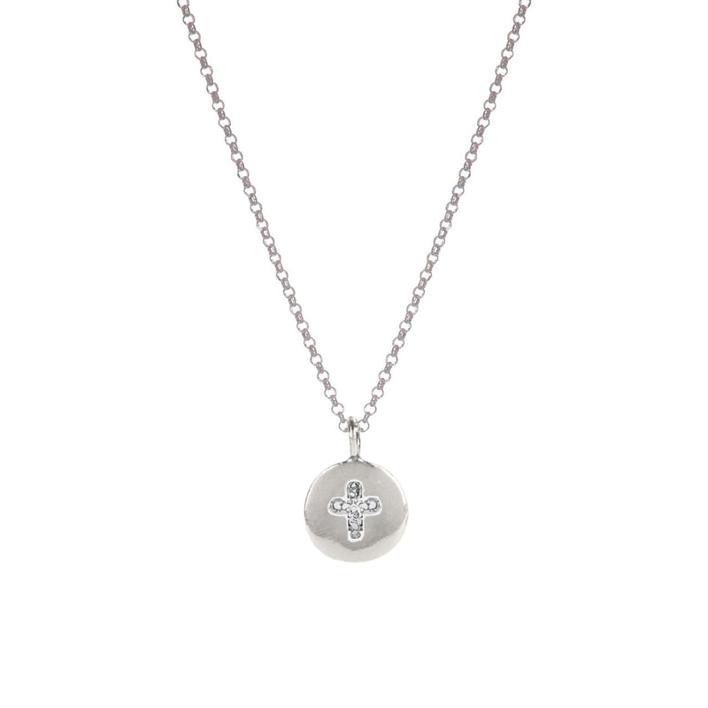 Necklace Charm Cross in Silver