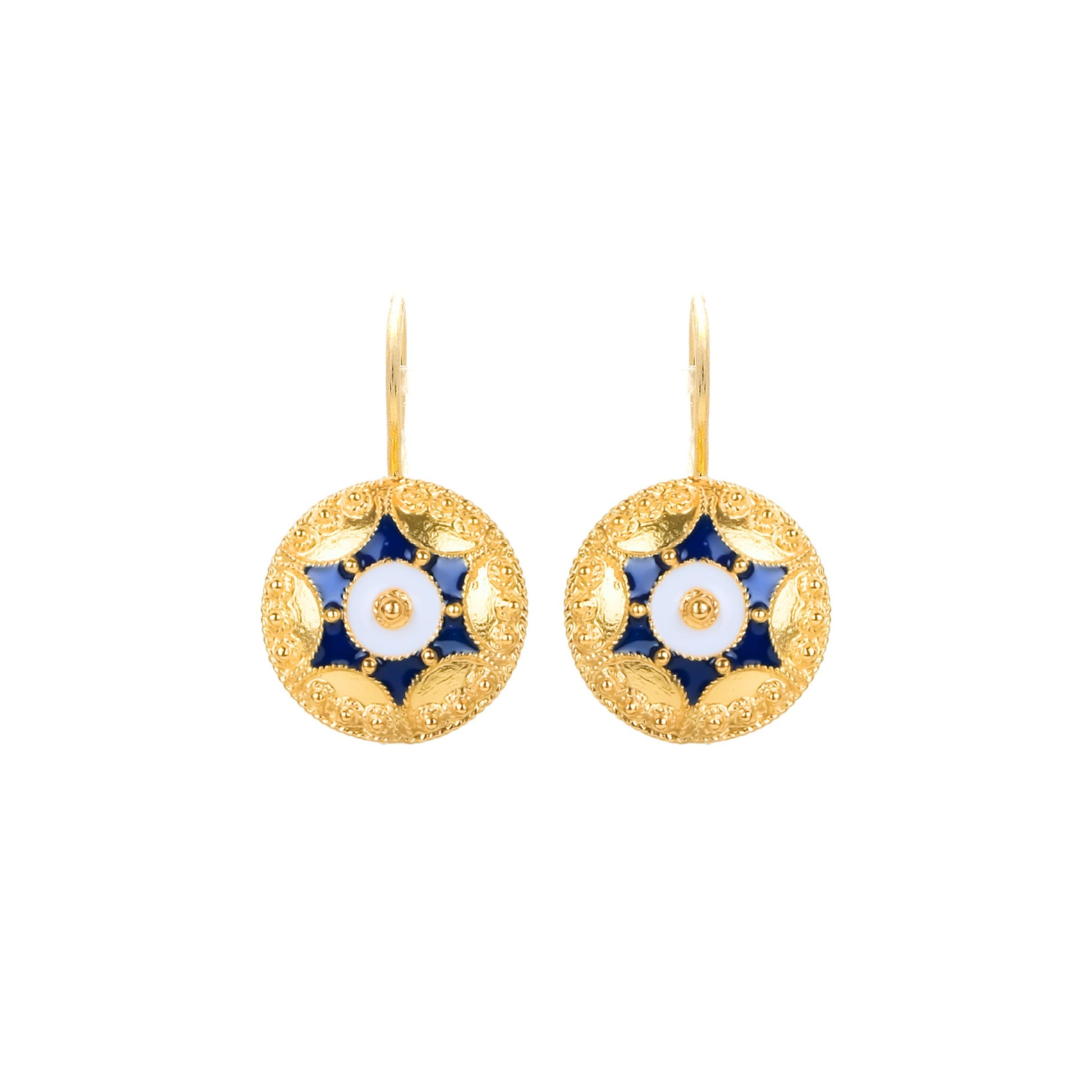 Earrings Caramujo Star in Gold Plated Silver
