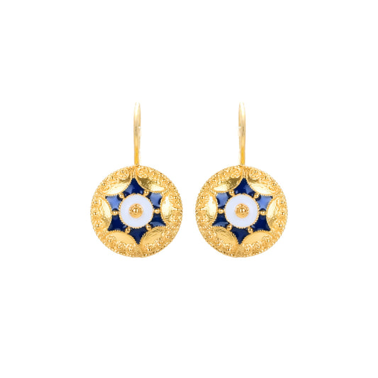 Earrings Caramujo Star in Gold Plated Silver