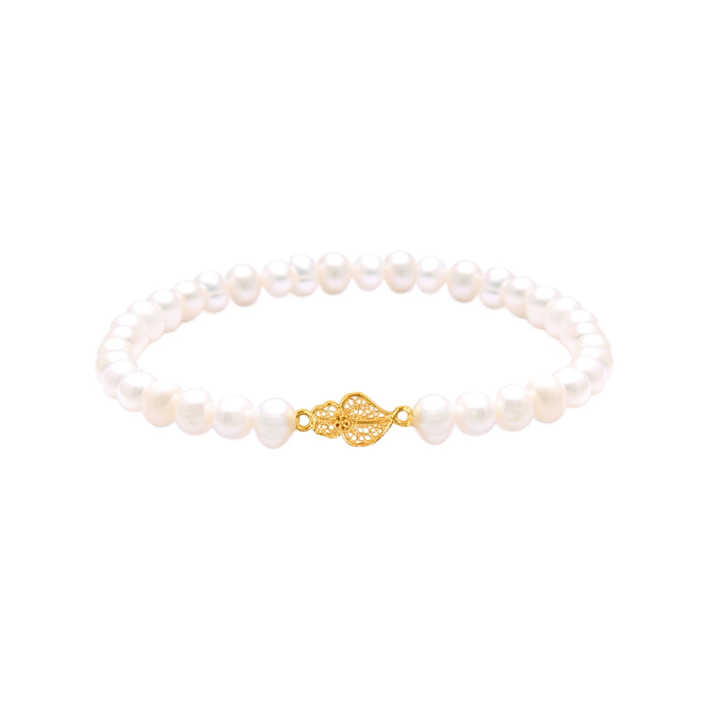 Bracelet Heart of Viana in 19,2Kt Gold with Pearls