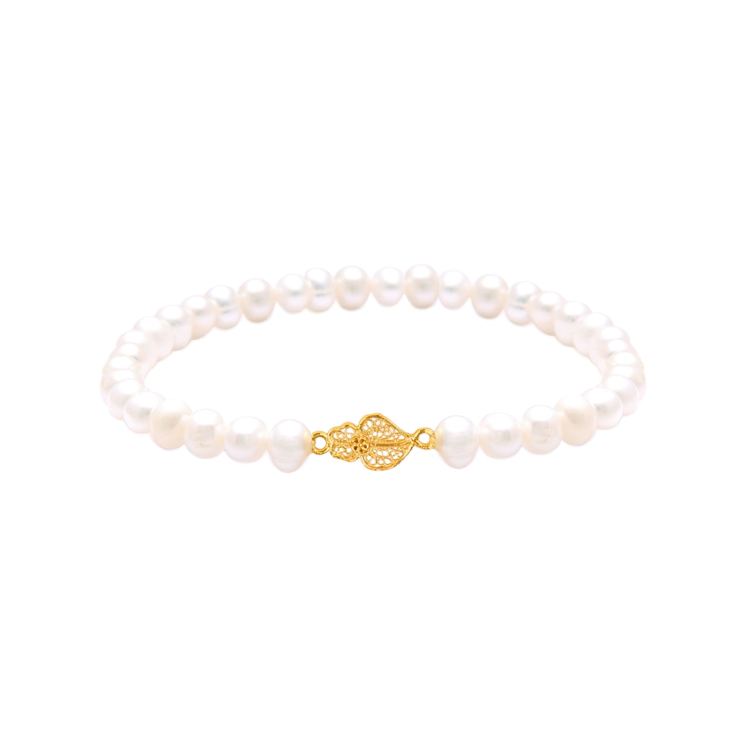 Bracelet Heart of Viana in 19,2Kt Gold with Pearls