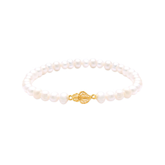 Bracelet Heart of Viana in 19,2Kt Gold with Pearls