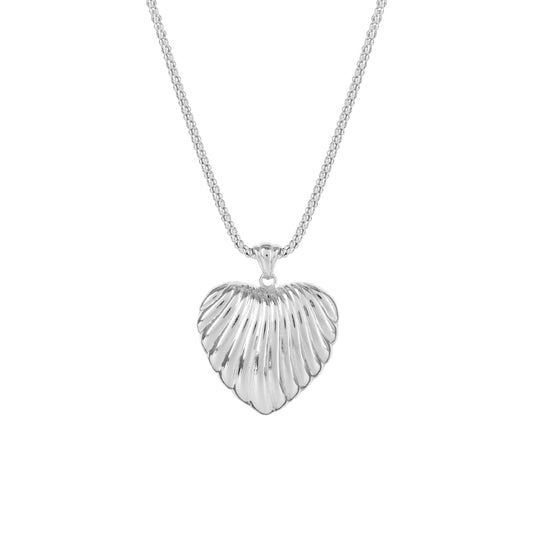 Necklace Intertwined Heart in Silver
