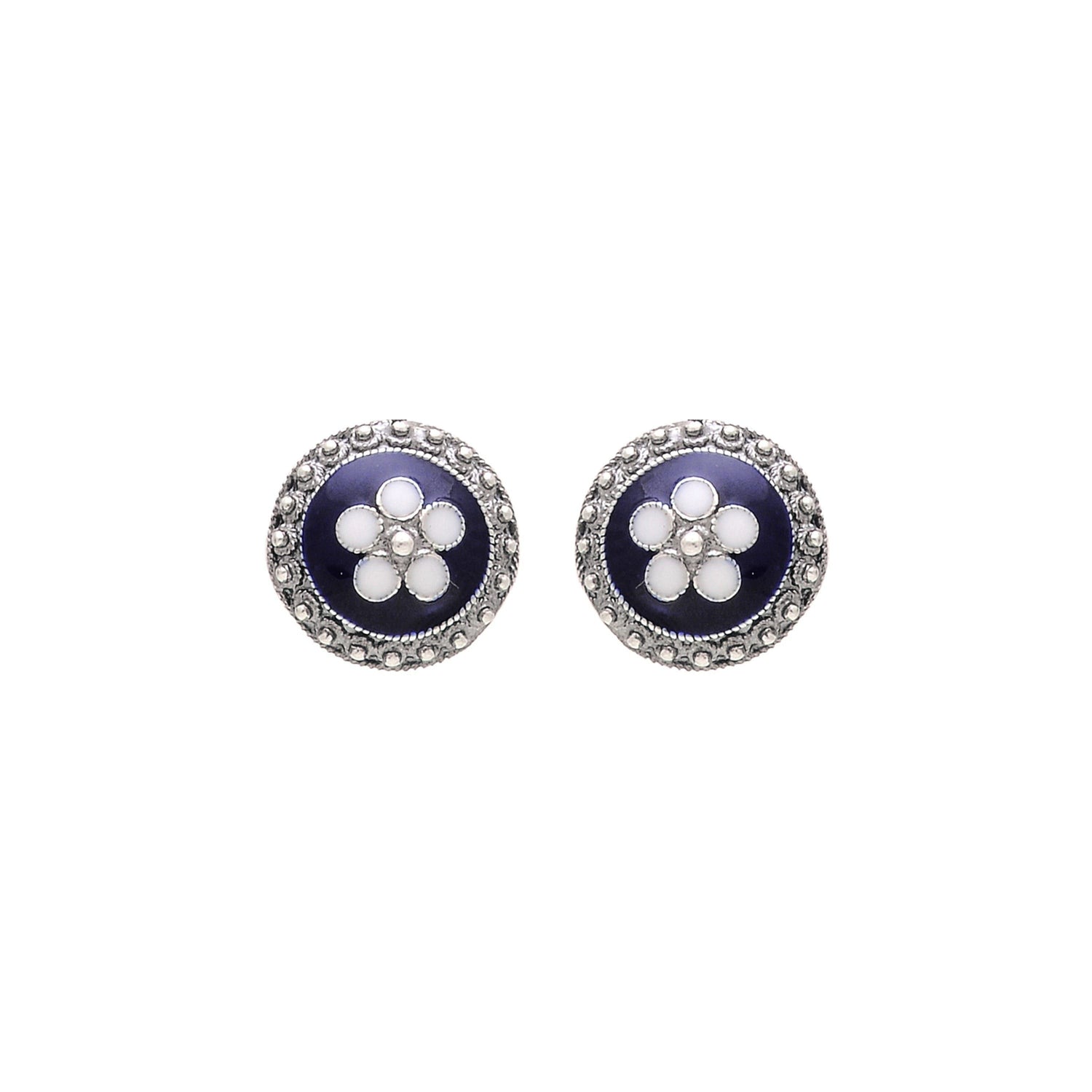 Earrings Caramujo Stud in Silver
