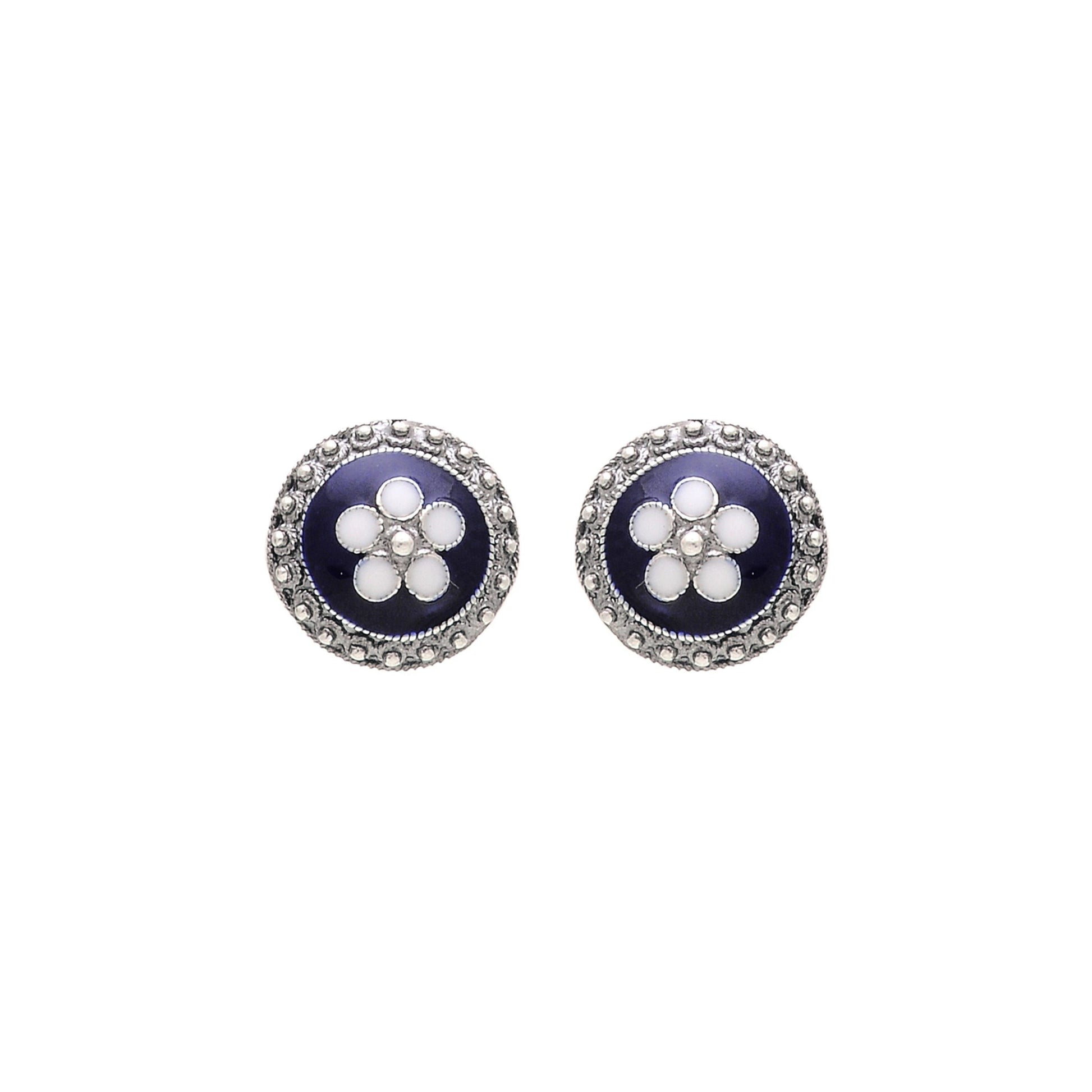 Earrings Caramujo Stud in Silver