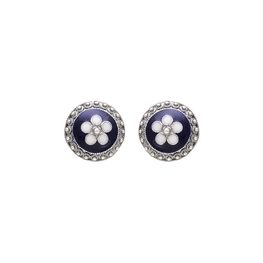 Earrings Caramujo Stud in Silver