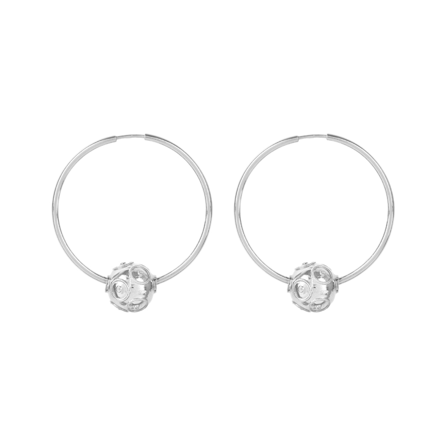 Earrings Hoops Viana’s Conta in Silver