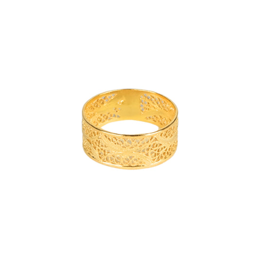 Ring Filigree Band in Gold Plated Silver