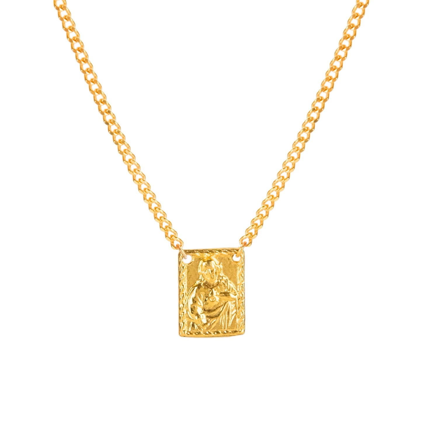Necklace Scapular in Gold Plated Silver