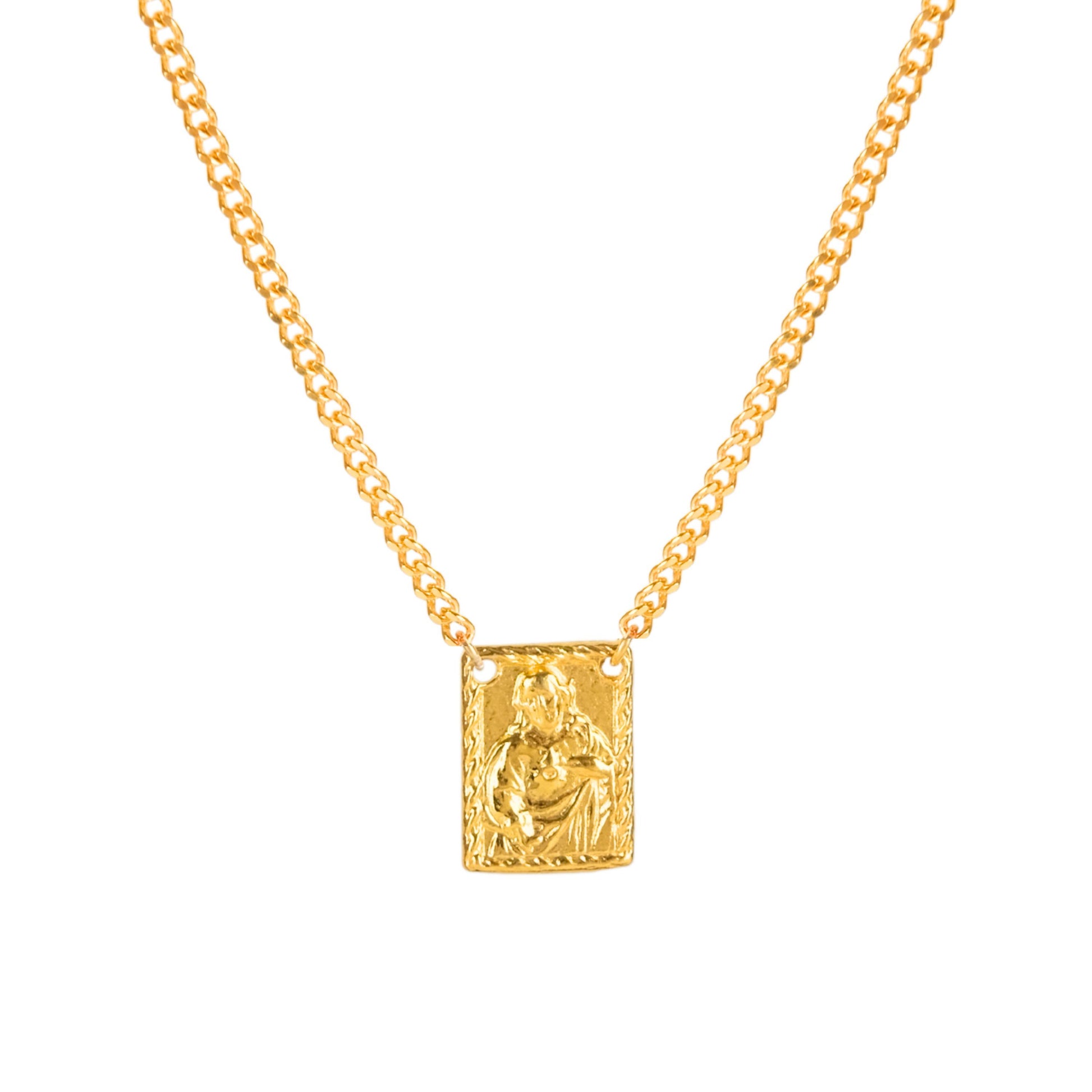 Necklace Scapular in Gold Plated Silver