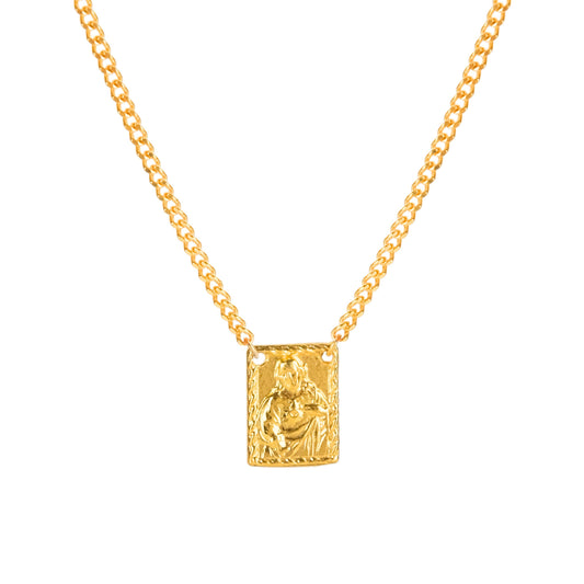 Necklace Scapular in Gold Plated Silver