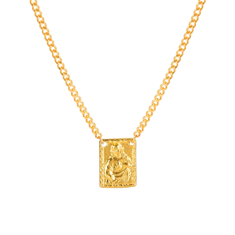Necklace Scapular in Gold Plated Silver