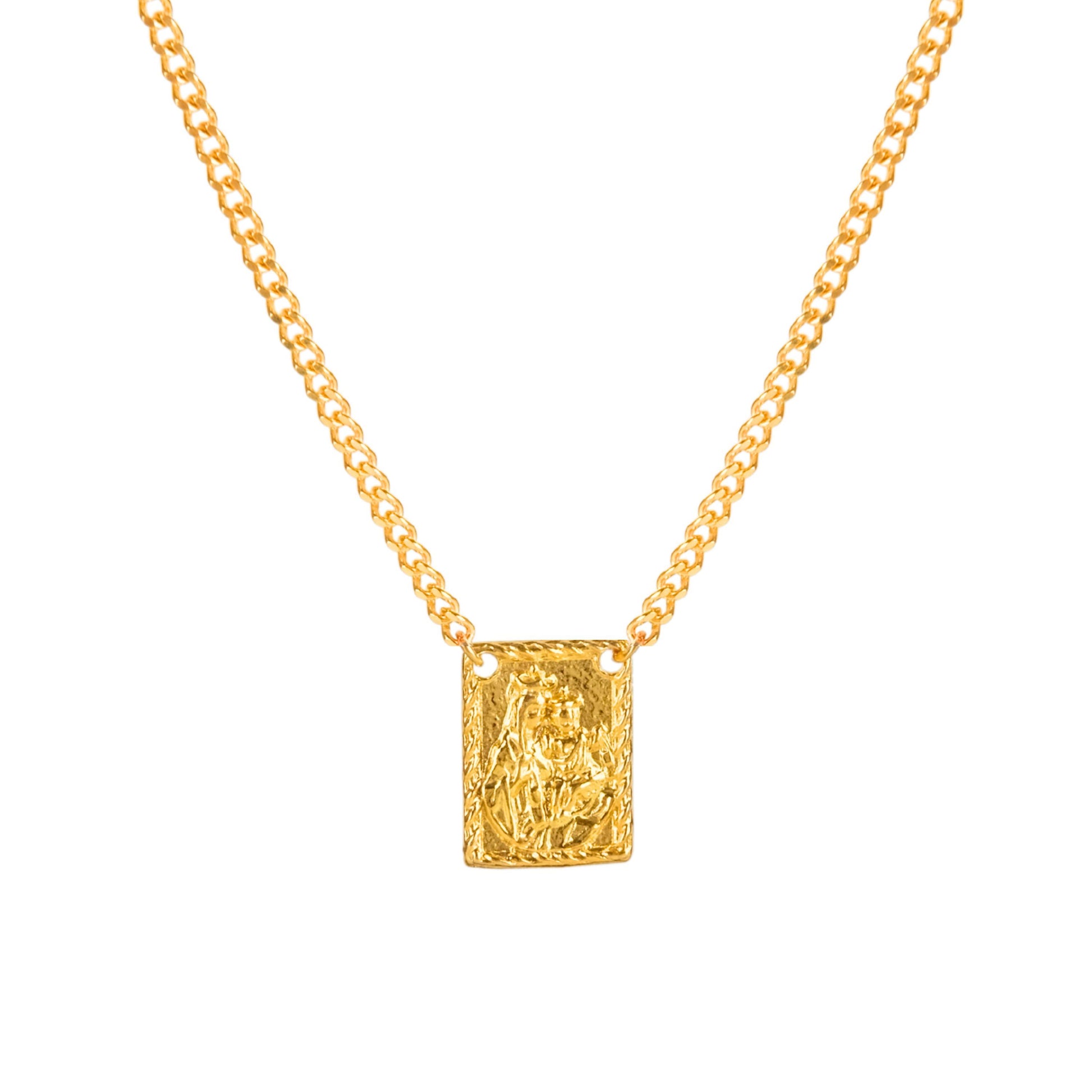 Necklace Scapular in Gold Plated Silver