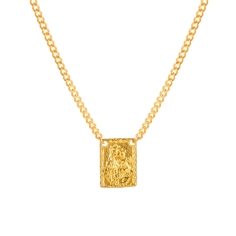 Necklace Scapular in Gold Plated Silver