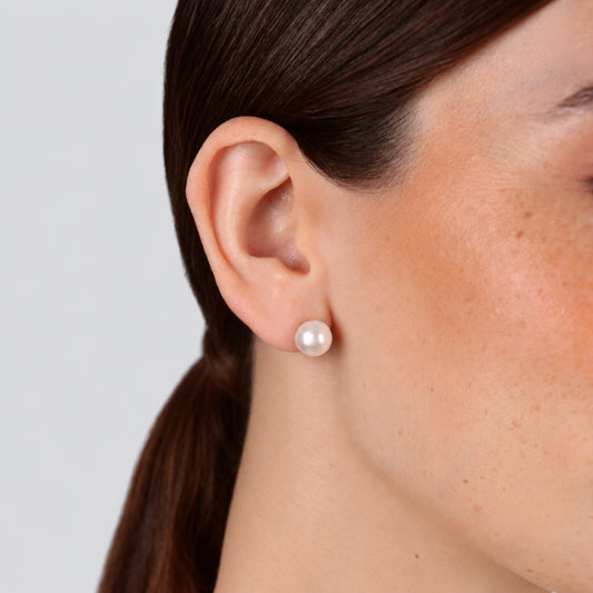 Earrings Pearl S Stud in 19.2Kt Gold