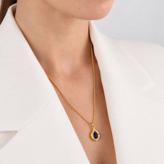 Collar Marea de Plata Bañada en Oro