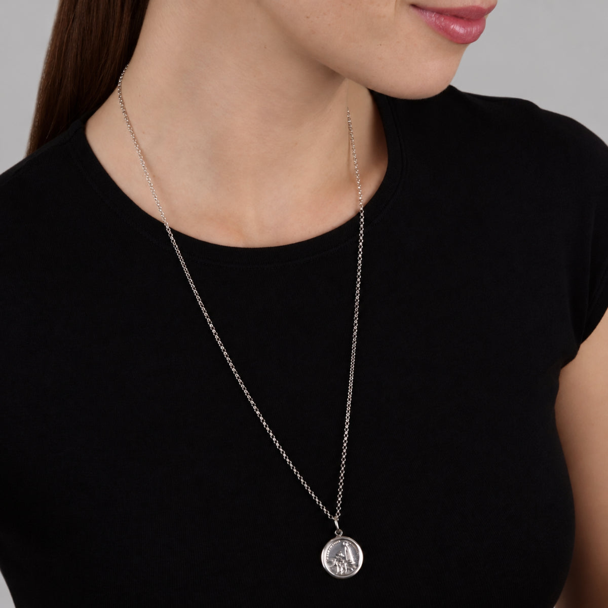 Collar Aparición de Nuestra Señora de Fátima de Plata
