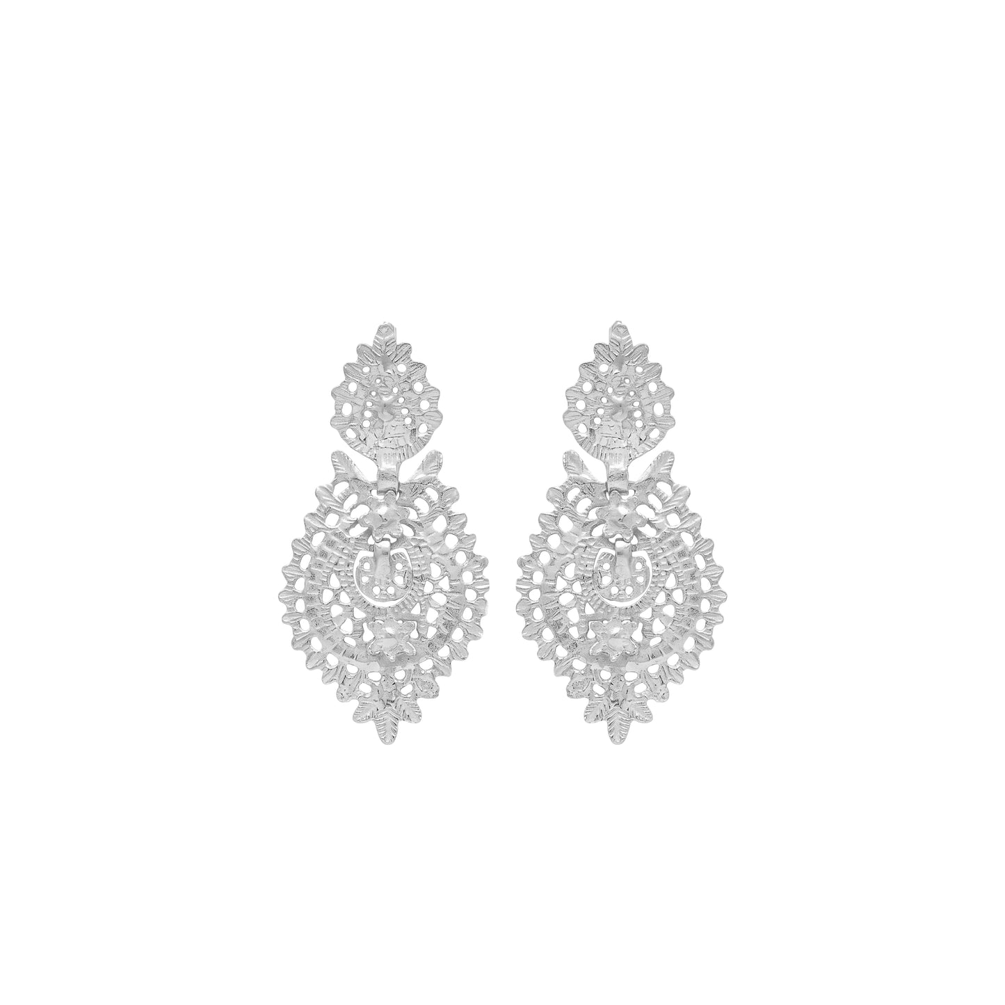 Boucles d'Oreilles Reine Puce S en Argent