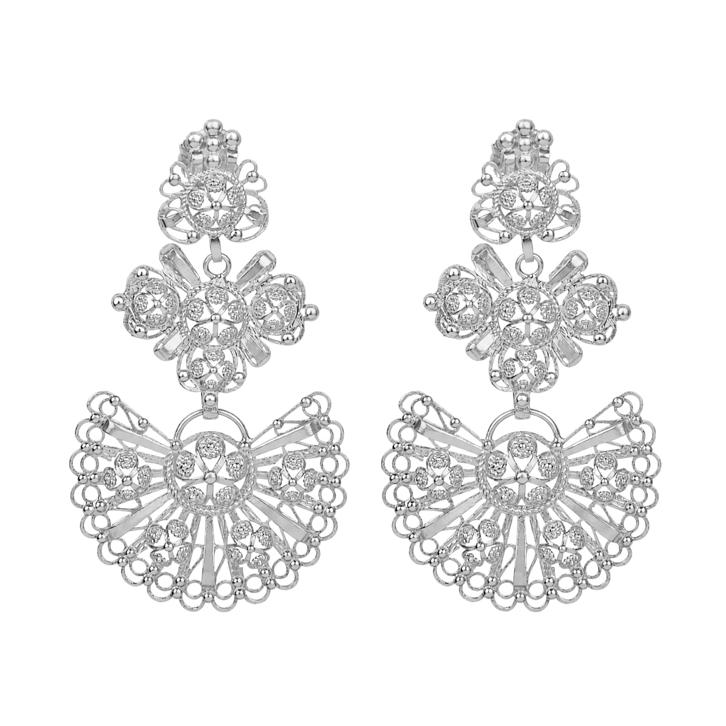 Boucles d'Oreilles Galegos en Argent