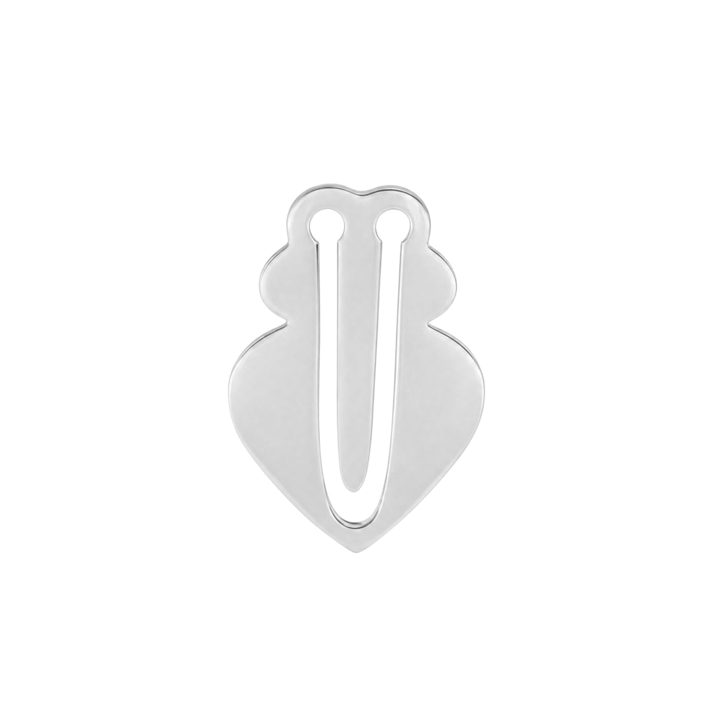 Lesezeichen Herz aus Silber