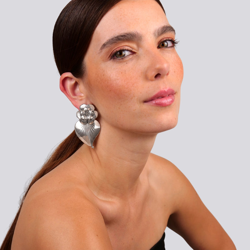 Pendientes Corazón de Amália de Plata