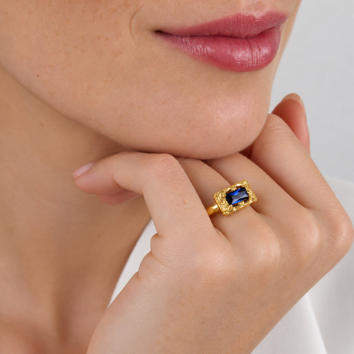 Anillo Bonanza de Plata Bañada en Oro