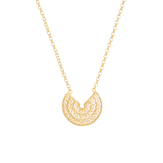 Necklace Circles in Gold Plated Silver